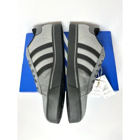 Adidas Campus Vulc Sneakers Grey Black Suede Canvas Men’s Size 10.5 New w/ Box